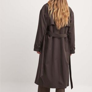 Brown belted coat with pockets #wintercoat